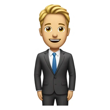 sales guy with suit  sticker