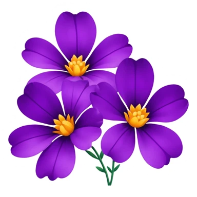 Purple flowers sticker