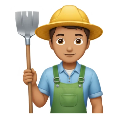 gardener with a shovel sticker