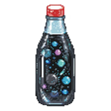 Harpic bottle with bubbles and sparkles sticker