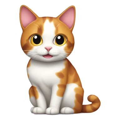 calico cat with ham sticker