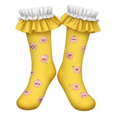 Girly yellow socks  sticker