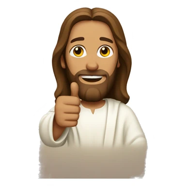 Jesus shows his thumb sticker