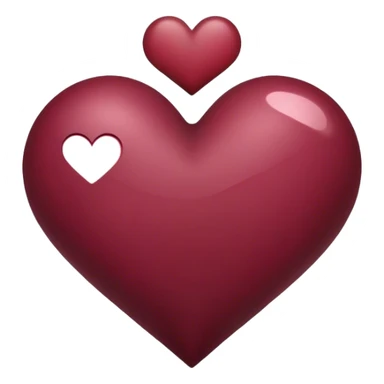 Zen data Burgundy heart sticker