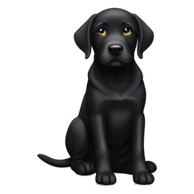 Black with white Labrador sticker