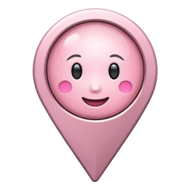 location pin light pink  sticker