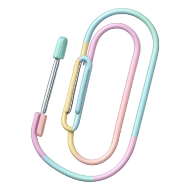 pastel paper clip sticker