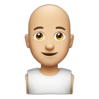 funny bald person sticker