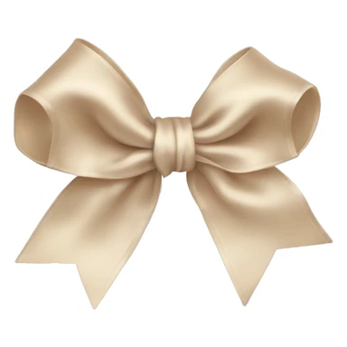 Light beige satin bow  sticker