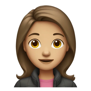 brown haired girl in jacket sticker