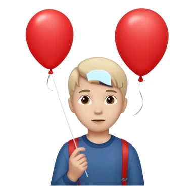 boy with balloon sticker