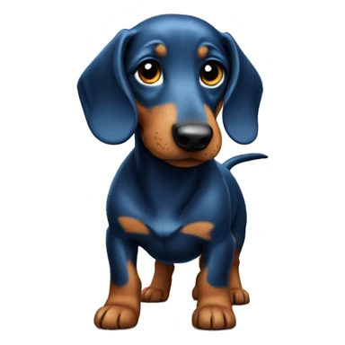 Dog daschund Blue  sticker