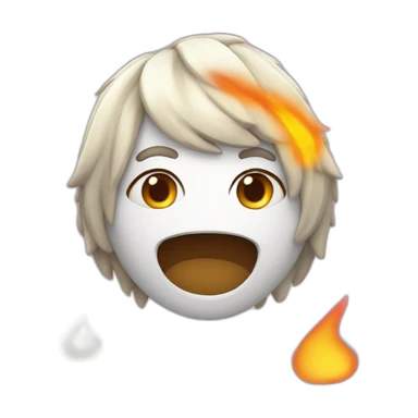 Cœur flamme sticker