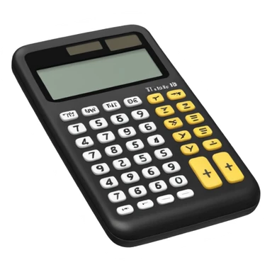 TI-89 graphing calculator, emoji style, inspired by reference image sticker