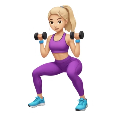 girl working out glutes abs workout  sticker