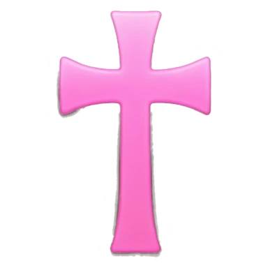 Pink cross sticker