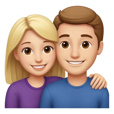 Long distance couple sticker