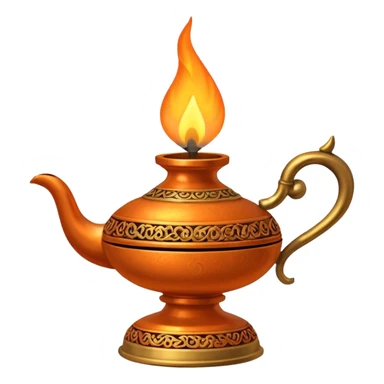 oil lamp diya. sticker