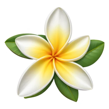 plumeria flower sticker