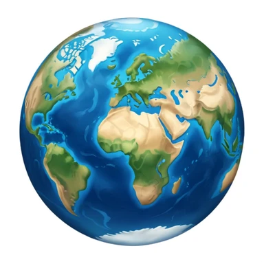 Earth with a blue ocean sticker