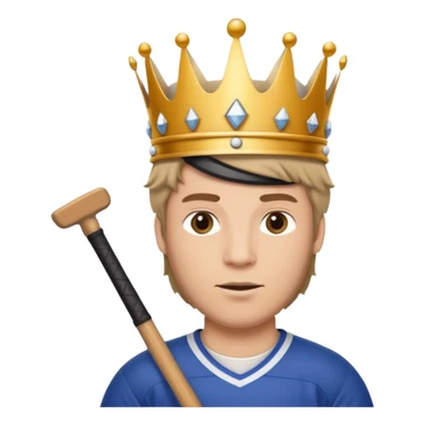 King Hockey player sticker