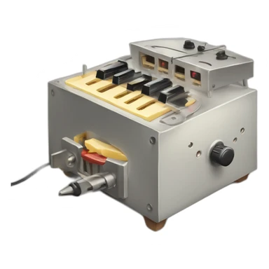 a mouse trap but instead of cheese it is a hardware synth in the trap sticker
