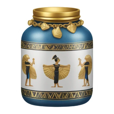 gold on jar egypt white blue black sticker