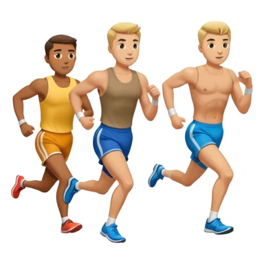 Men running with moneybag sticker