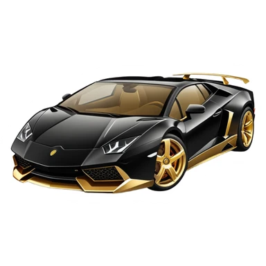 black gold lambo sticker