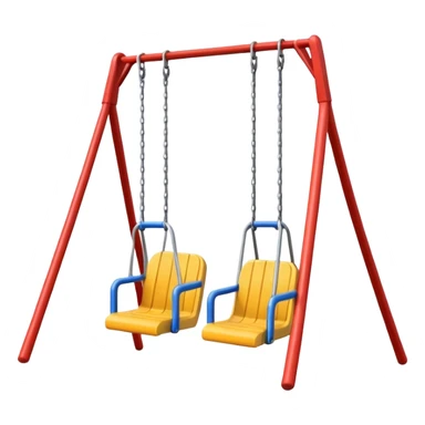 2 swings with no one on it sticker