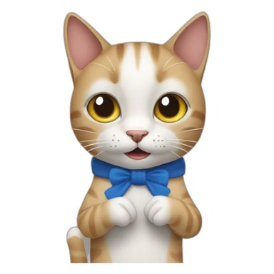 Cat speaking like italien with hands sticker