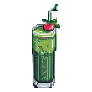 fresh juice in a tall glass sticker