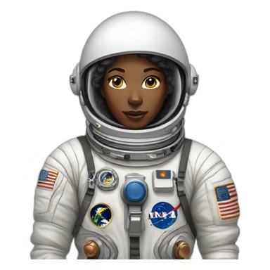 astronaut black woman sticker