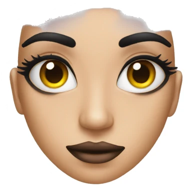 An emoji with eye shadow  sticker