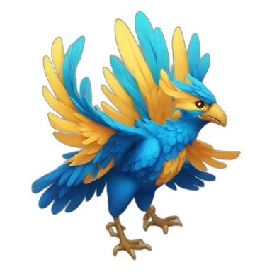 Phoenix bleu sticker