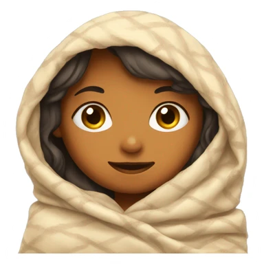 girl in a blanket sticker