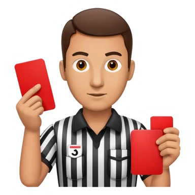 referee holding red card sticker