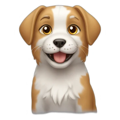 cat wiht a dog sticker