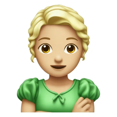 Crea una niña exploeadora con un pañuelo verde agua que sea rubia sticker