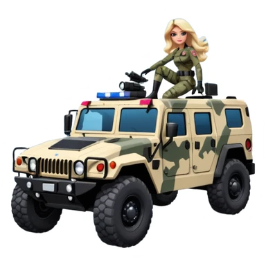 Barbie Stealthy camouflage Rock climbing Snow planet dark scary Imperial Shock Troopers police off road interceptor humvee camper  sticker