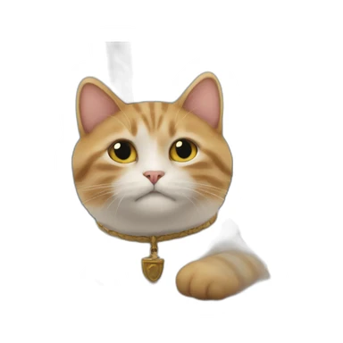 Cat in a titanic sticker