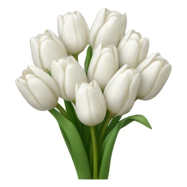 white tulip bouquet  sticker