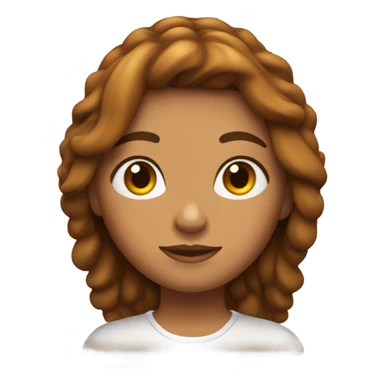 Chica color canela con pelo marron hasta los hombros  sticker