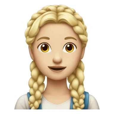 blonde girl with braid portrait sticker