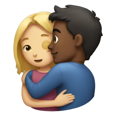 a girl hugging his boyfriend sticker