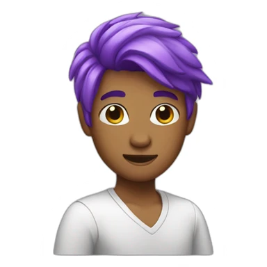 gay with purple hair sticker