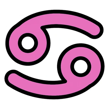 pink-purple zodiac sign icon for Cancer sticker