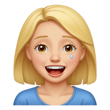 girl crying laughing sticker