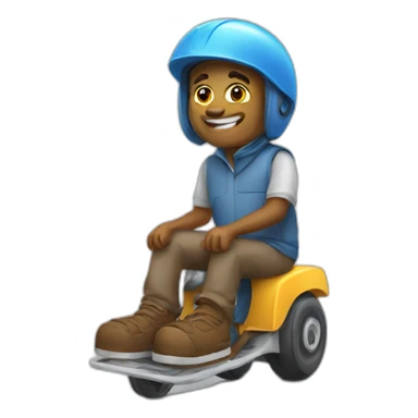 chat qui fait du roller sticker