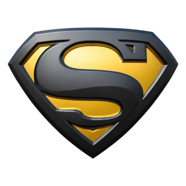 Superman Symbol Man of Steel black sticker